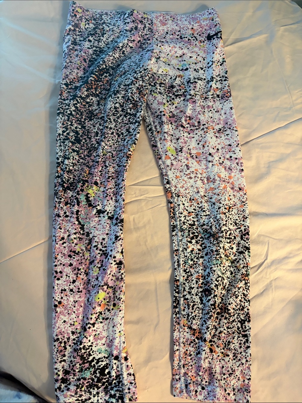 Nike Multicolor Speckled Leggings - White, Black, Pink, Yellow